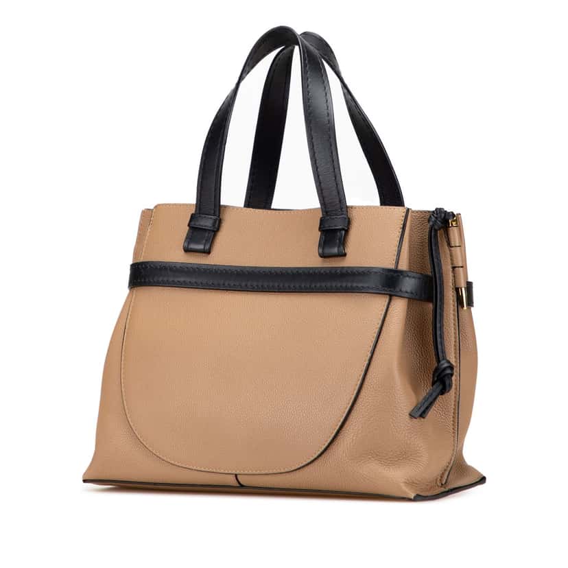 Loewe Small Leather Gate Top Handle Satchel Brown Leather Good condition - Back View