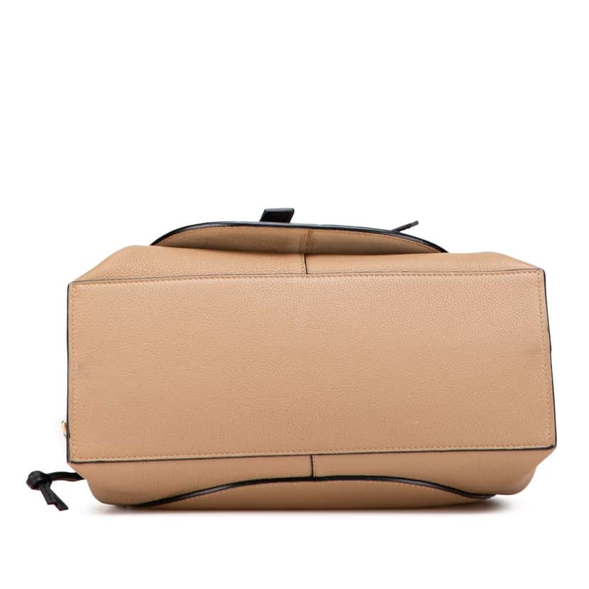Loewe Small Leather Gate Top Handle Satchel Brown Leather Good condition - Inside View