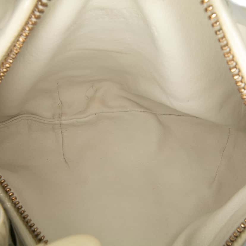 Bottega Veneta Mini Patent Intrecciato Jodie White Leather Good condition - Model View