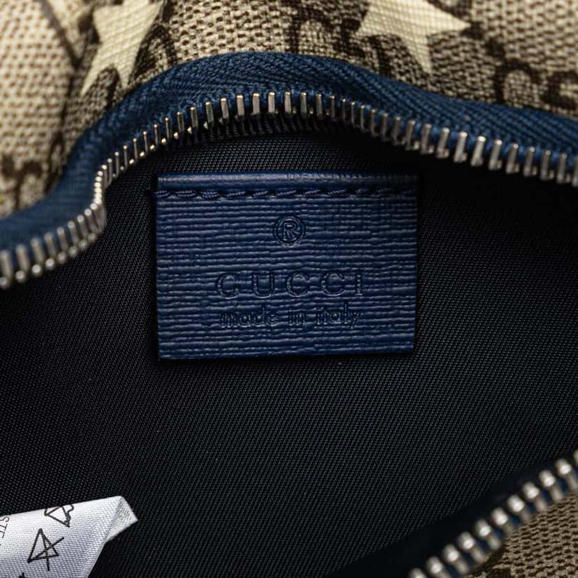 Gucci Kids GG Supreme Stars Belt Bag Brown Canvas Good condition - Box View
