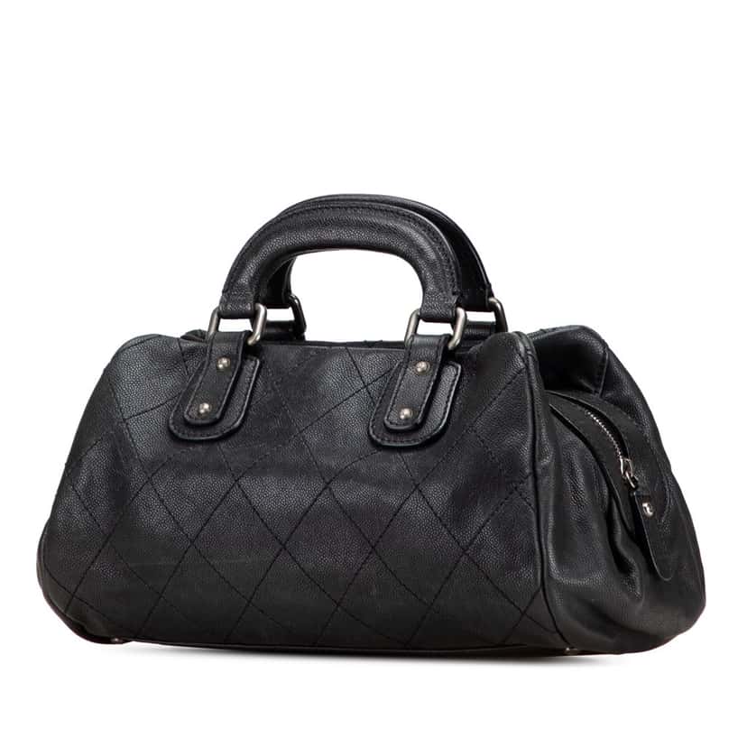 Chanel Caviar CC Outdoor Ligne Handbag Black Leather Good condition - Back View