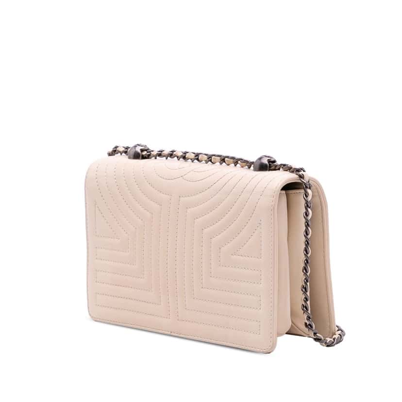 Chanel Small Quilted Calfskin Korean Garden Flap Brown Leather Good condition - Back View
