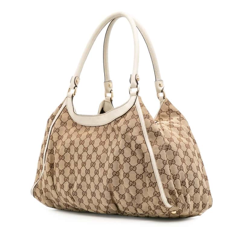 Gucci Large GG Canvas Abbey D Ring Shoulder Bag Brown Canvas Good condition - Back View