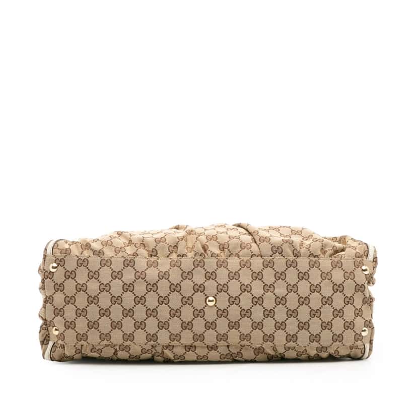 Gucci Large GG Canvas Abbey D Ring Shoulder Bag Brown Canvas Good condition - Inside View