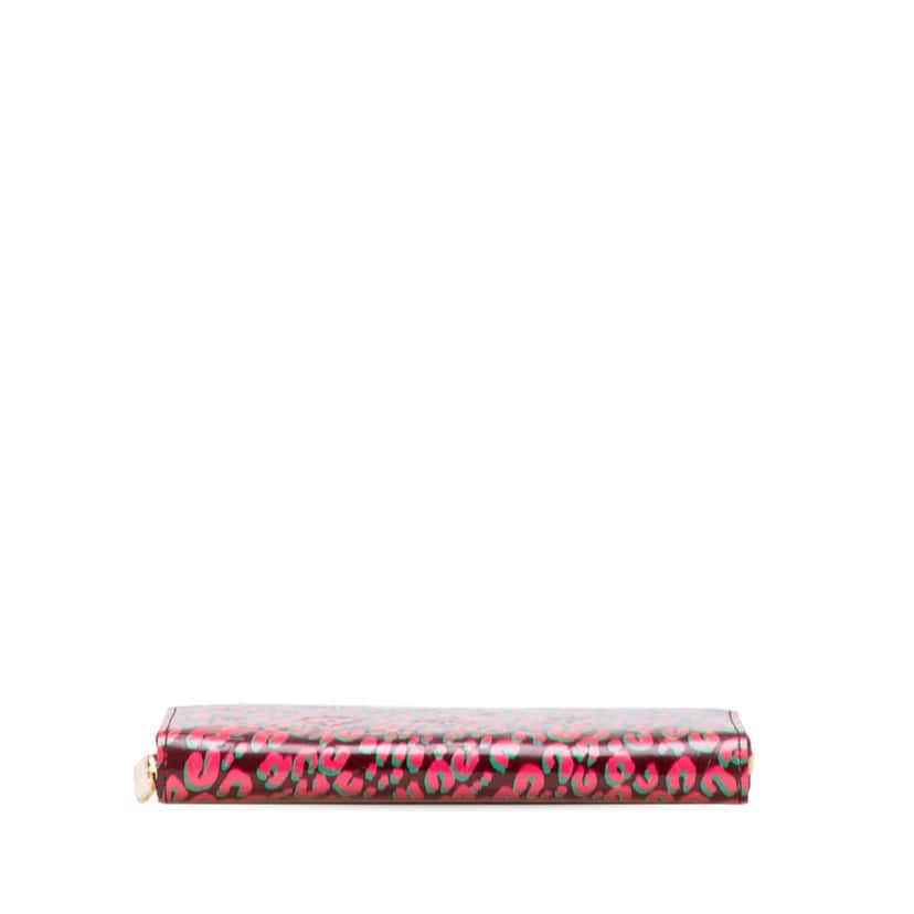 Louis Vuitton Stephen Sprouse Monogram Vernis Leopard Zippy Wallet Pink Leather Good condition - Inside View