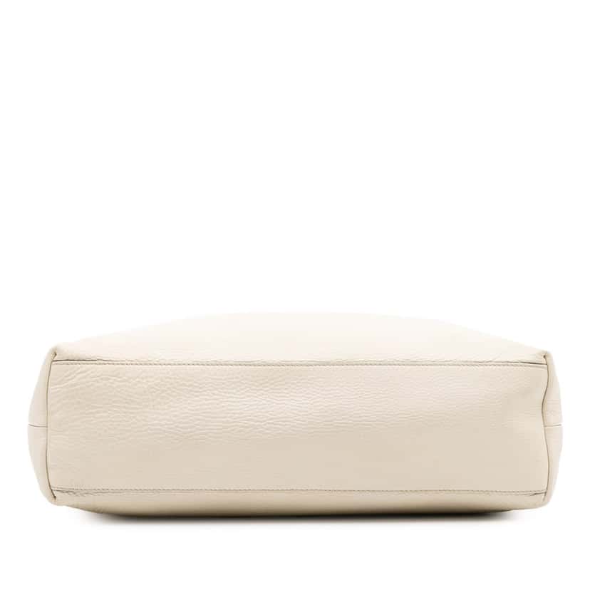 Gucci Leather Web Tote White Leather Good condition - Inside View