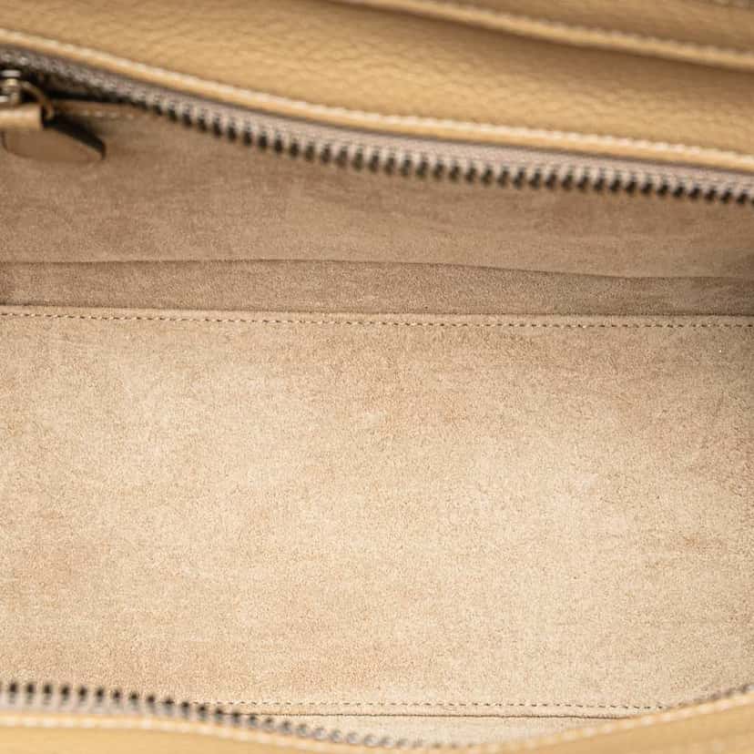 Celine Micro Drummed Calfskin Luggage Tote Brown Leather Good condition - Model View