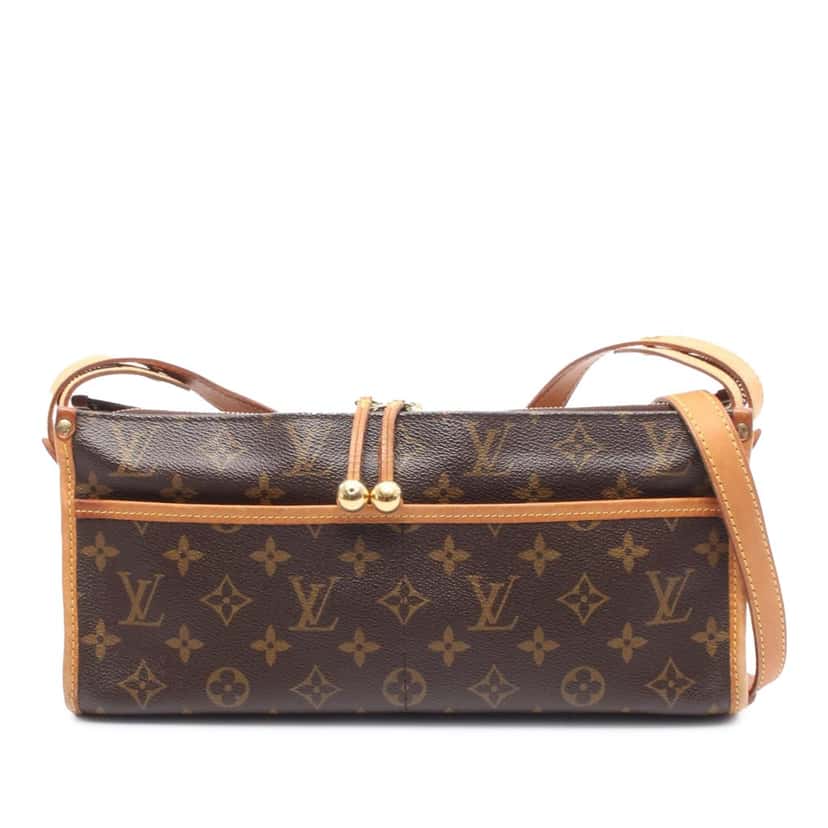 Louis Vuitton Monogram Popincourt Long Brown Canvas Good condition - Front View