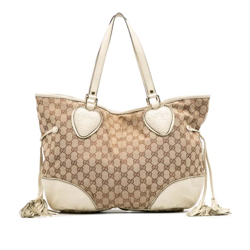 Gucci Large GG Canvas Tribeca Tote Brown Canvas Good condition - Front View