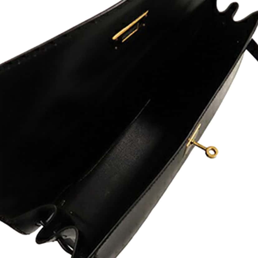 Hermès Box Calf Kelly Retourne 35 Black Leather Good condition - Model View