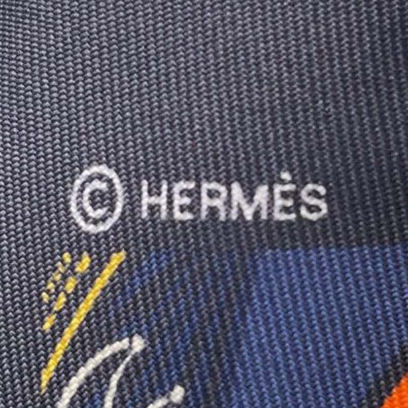 Hermès Springs Springs Baguette Silk Twilly Scarf Blue Silk Good condition - Box View