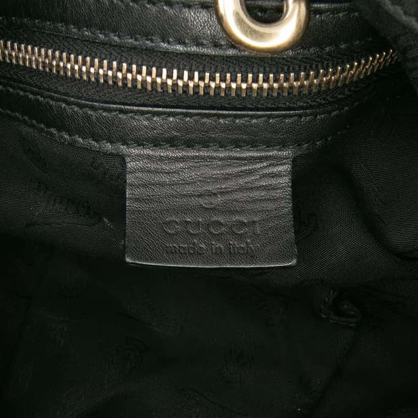 Gucci Leather Bridle Satchel Black Leather Good condition - Box View