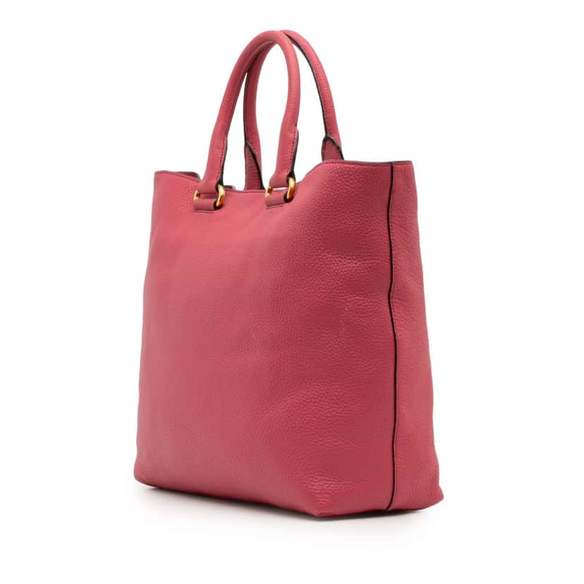 Prada Vitello Daino Open Convertible Tote Pink Leather Very good condition - Back View