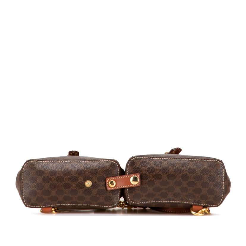 Celine Mini Macadam Coated Canvas Twin Backpack Brown Canvas Good condition - Inside View