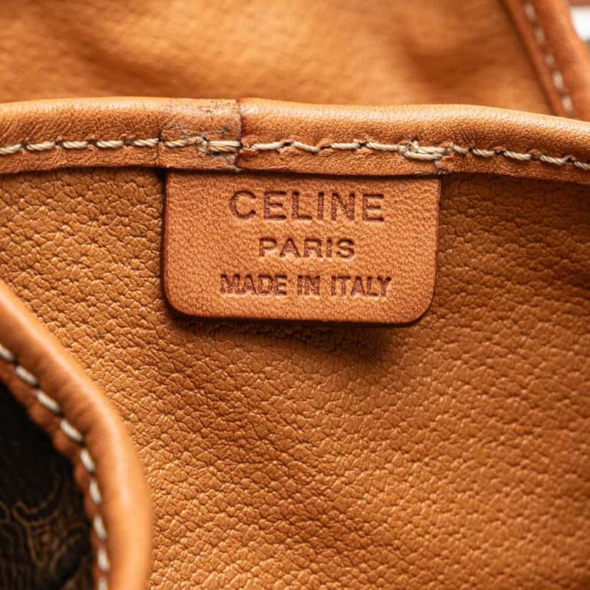 Celine Mini Macadam Coated Canvas Twin Backpack Brown Canvas Good condition - Box View