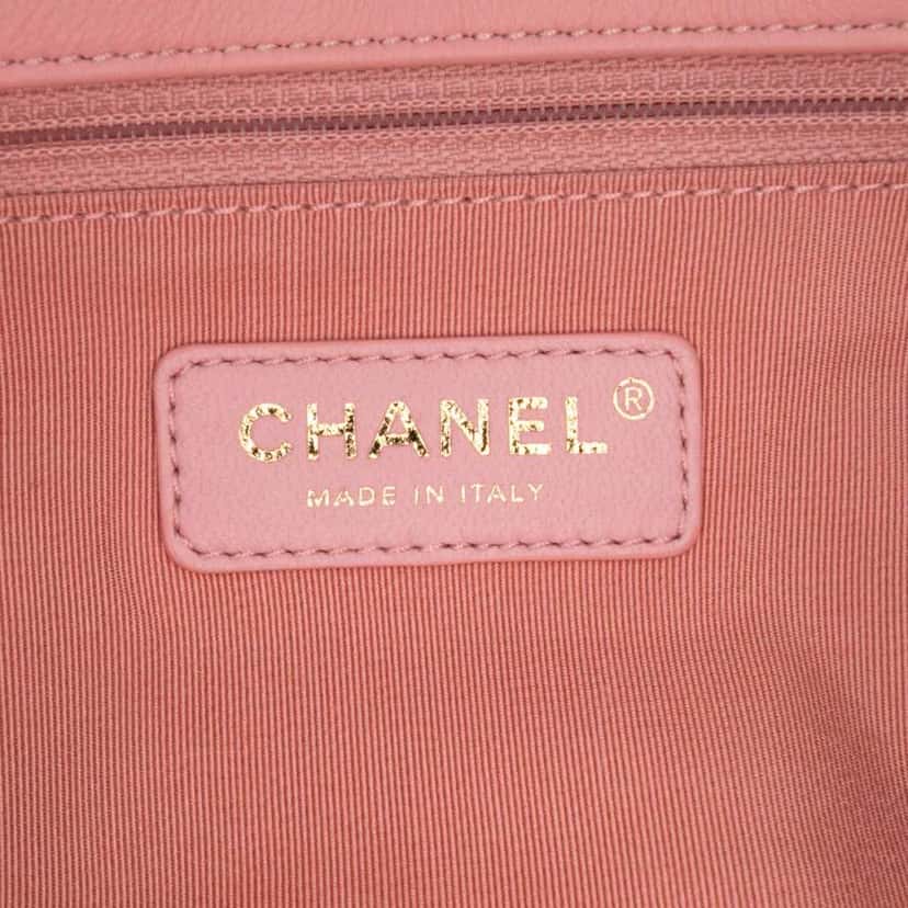 Chanel Mini Tweed Pearl Top Handle Flap Pink Tweed Good condition - Box View