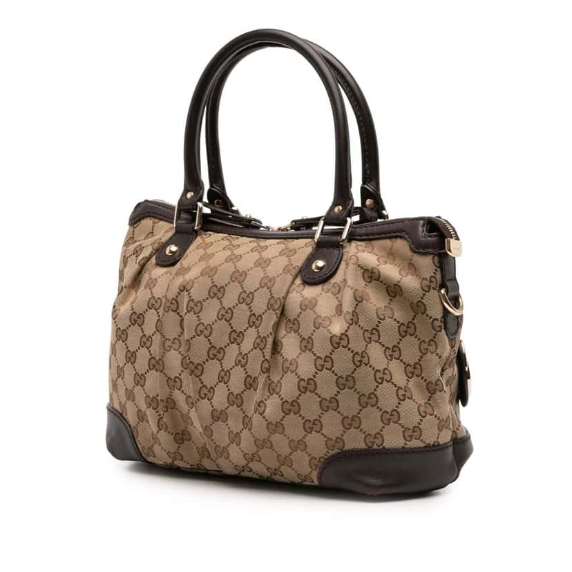 Gucci GG Canvas Sukey Satchel Brown Canvas Good condition - Back View