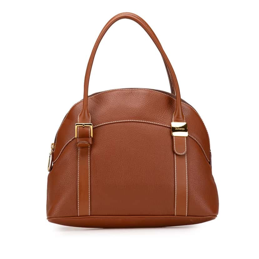 Burberry Leather Handbag Brown Leather Good condition - Front View
