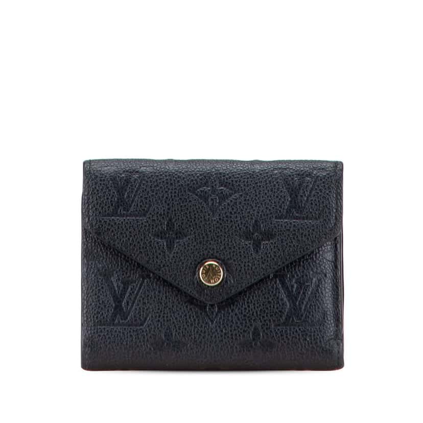 Louis Vuitton Monogram Empreinte Victorine Wallet Black Leather Good condition - Front View