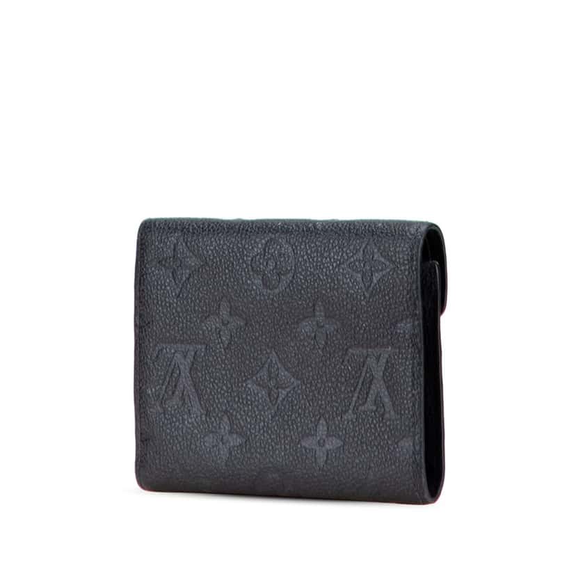 Louis Vuitton Monogram Empreinte Victorine Wallet Black Leather Good condition - Back View