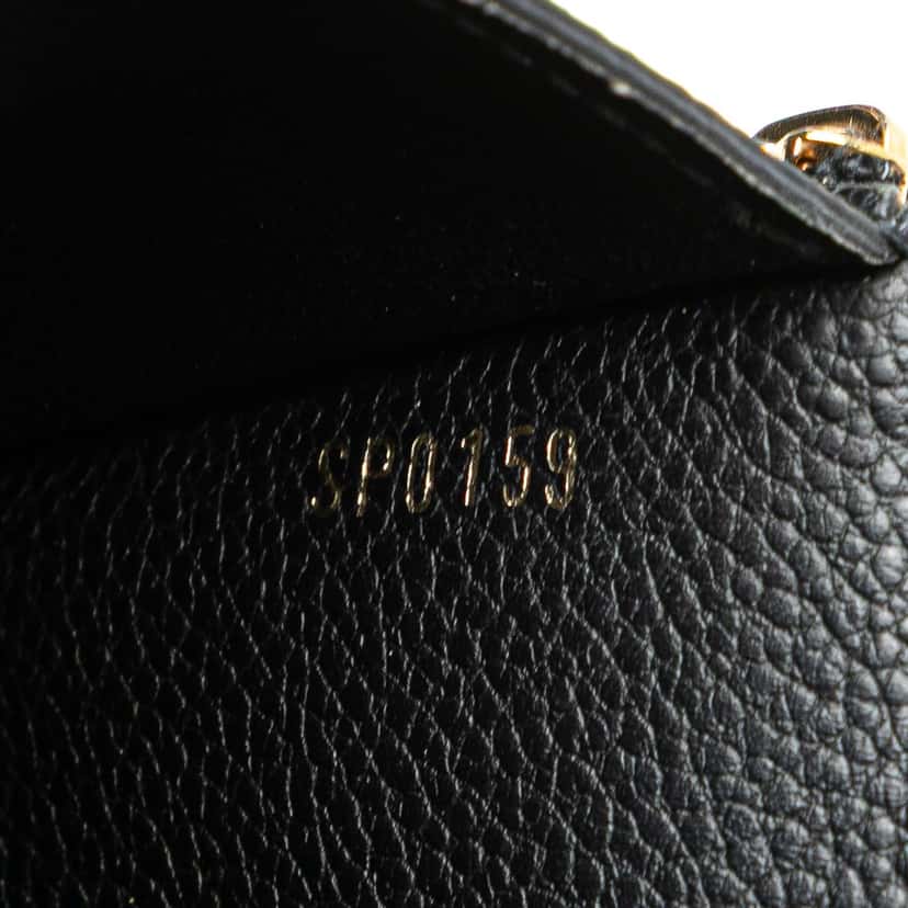 Louis Vuitton Monogram Empreinte Victorine Wallet Black Leather Good condition - Box View