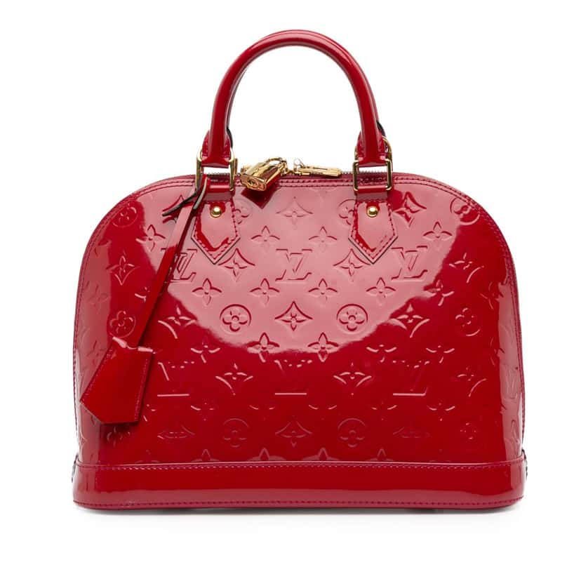 Louis Vuitton Monogram Vernis Alma PM Red Leather Good condition - Front View