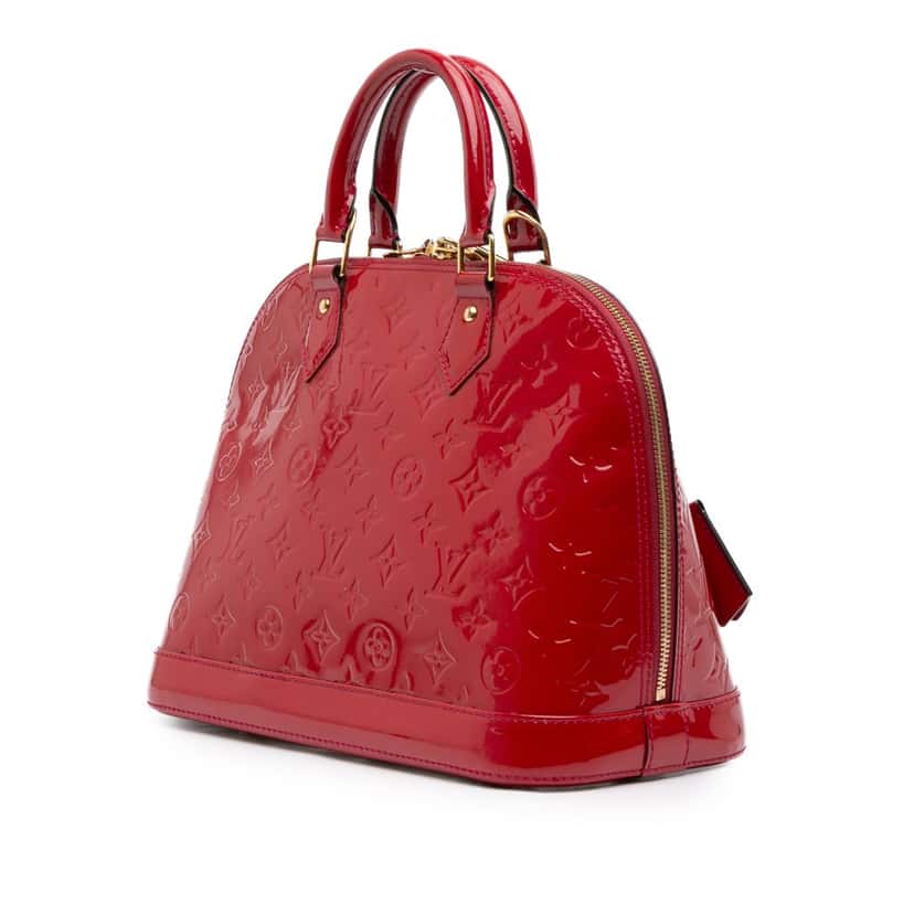 Louis Vuitton Monogram Vernis Alma PM Red Leather Good condition - Back View