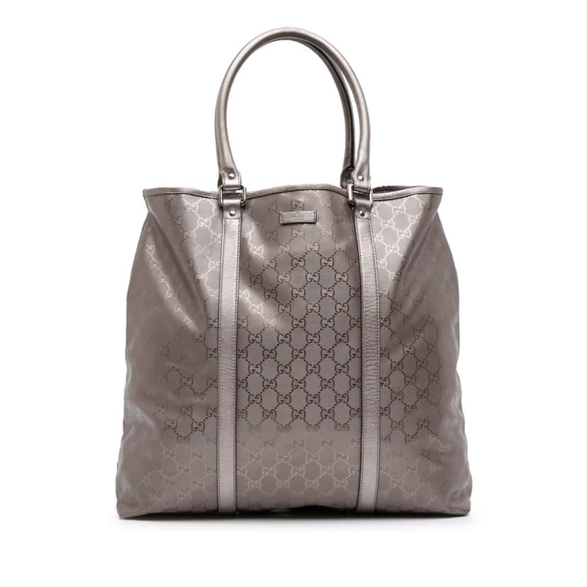 Gucci GG Imprime Joy Vertical Tote Grey Canvas Good condition - Front View