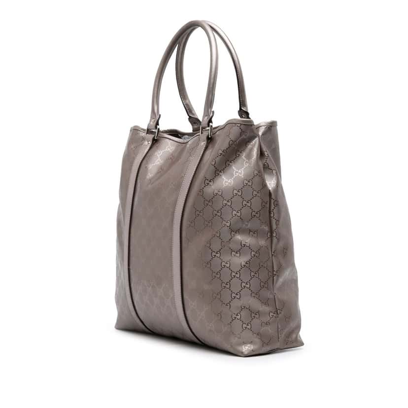 Gucci GG Imprime Joy Vertical Tote Grey Canvas Good condition - Back View