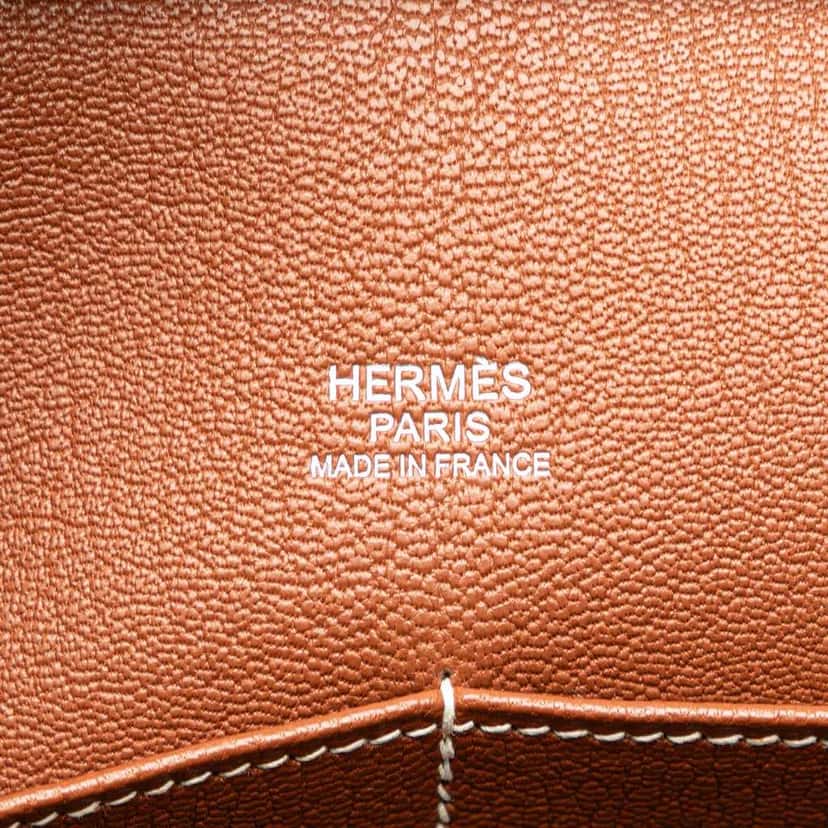 Hermès Barenia and Toile Rocobar Plume 32 Brown Canvas Good condition - Box View