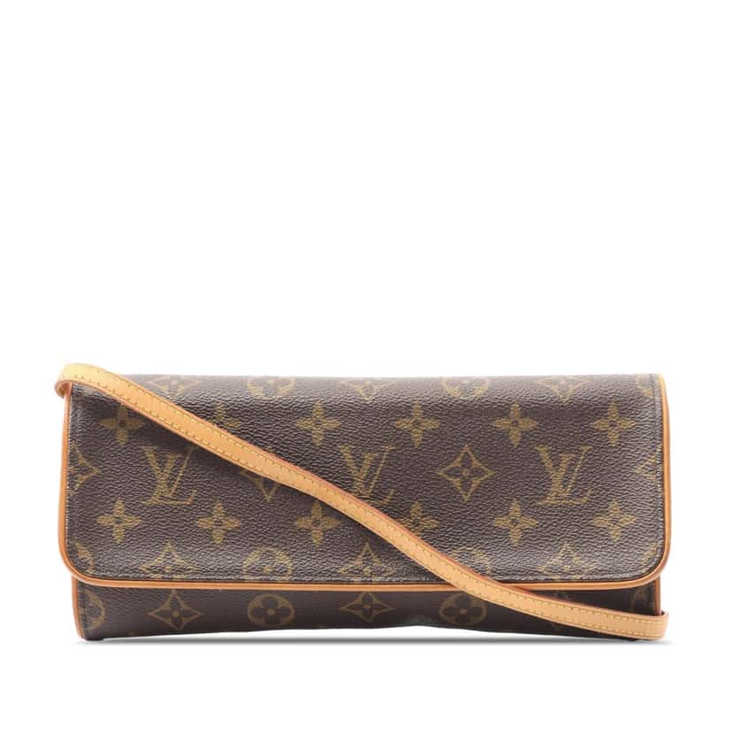 Louis Vuitton Monogram Pochette Twin GM Brown Canvas Good condition - Front View