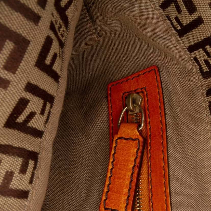 Fendi Zucchino Canvas Tote Brown Canvas Good condition - Box View