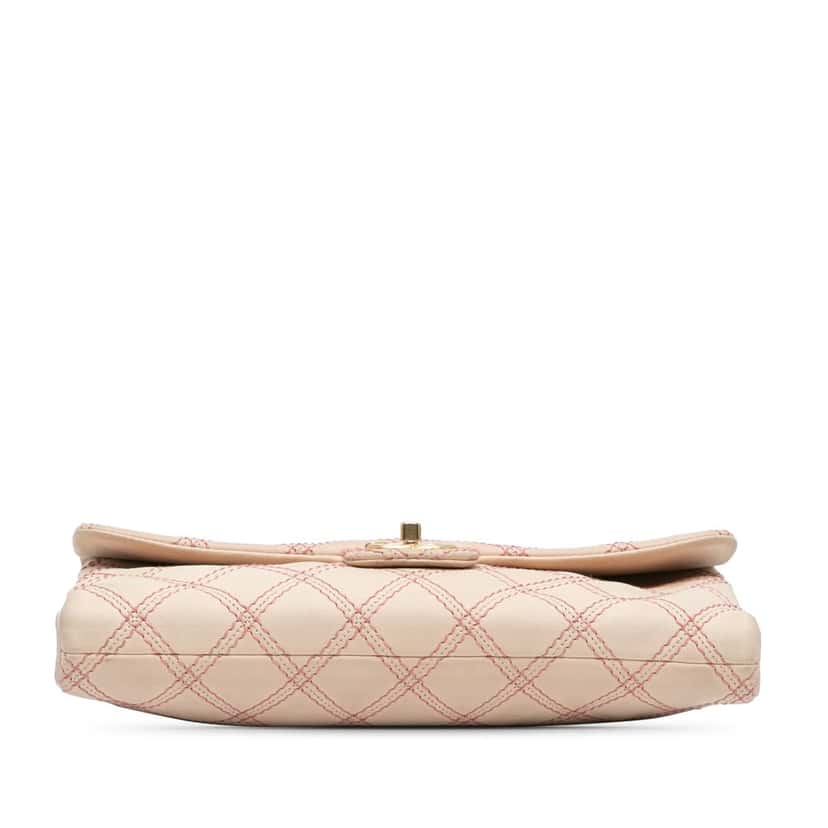 Chanel Jumbo Quilted Calfskin Triple Stitched Flap Brown Leather Good condition - Inside View
