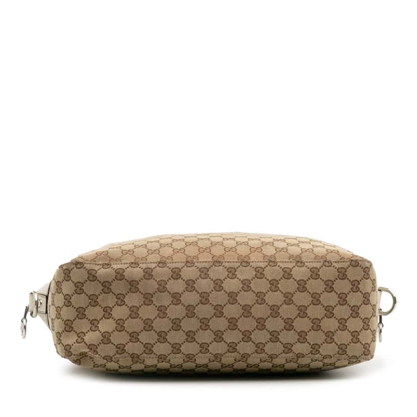 Gucci Large GG Canvas Icon Bit Satchel Brown Canvas Good condition - Inside View