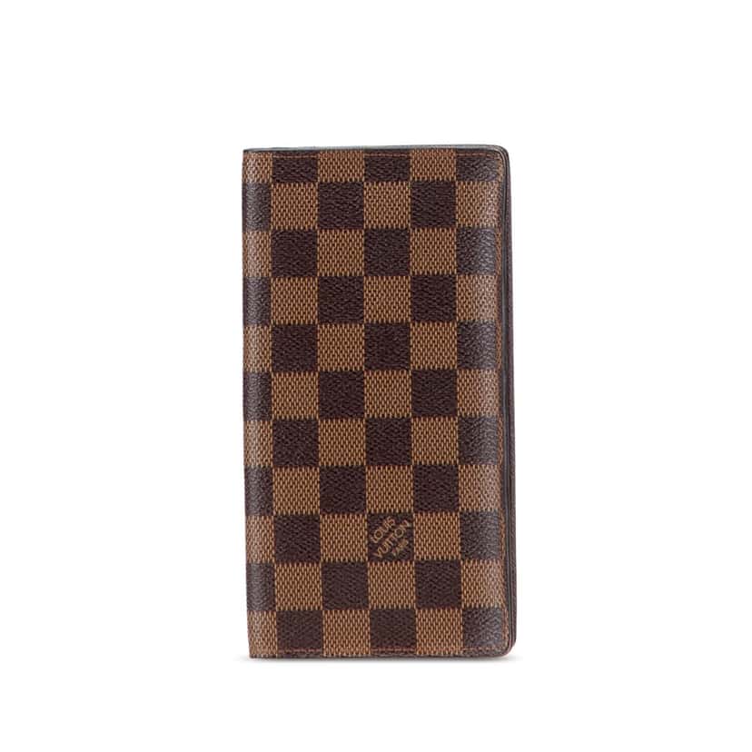 Louis Vuitton Damier Ebene Brazza Wallet Brown Canvas Good condition - Front View