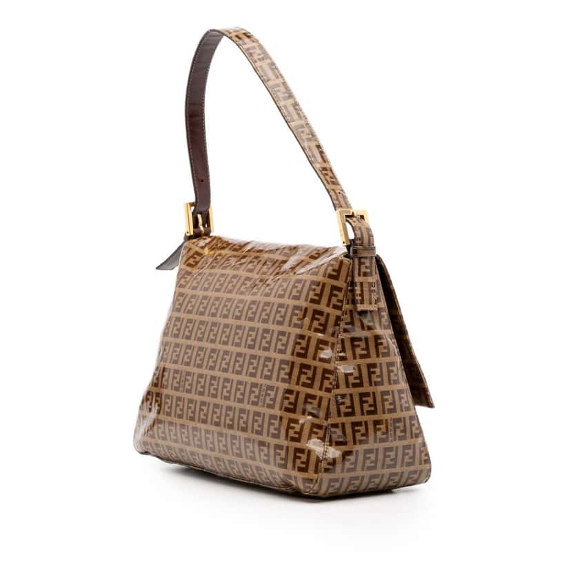 Fendi Zucchino Crystal Mamma Forever Brown Canvas Good condition - Back View