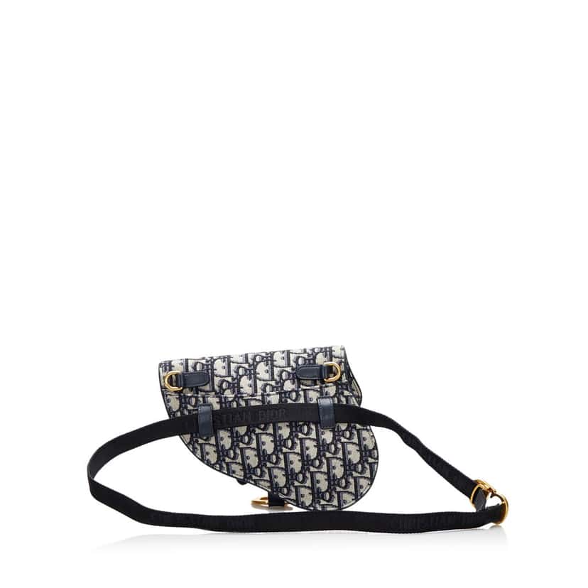 Dior Oblique Canvas Saddle Belt Bag Blue Canvas Good condition - Inside View