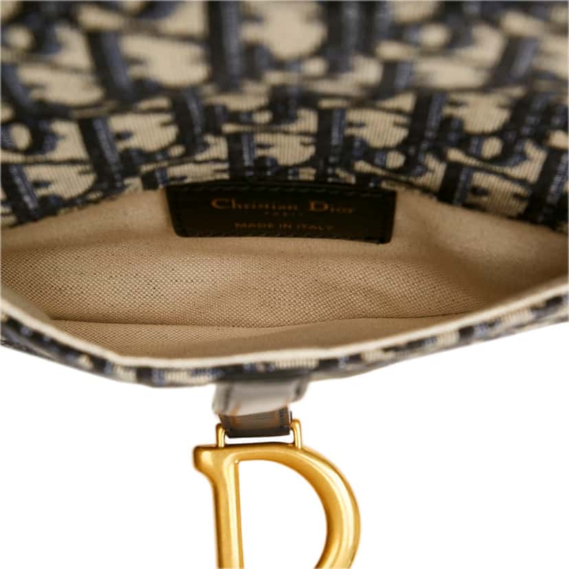 Dior Oblique Canvas Saddle Belt Bag Blue Canvas Good condition - Box View
