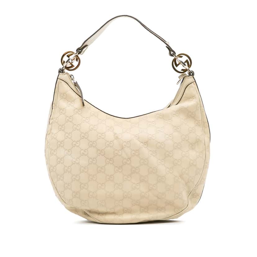 Gucci Medium Guccissima Twins Hobo Brown Leather Good condition - Front View