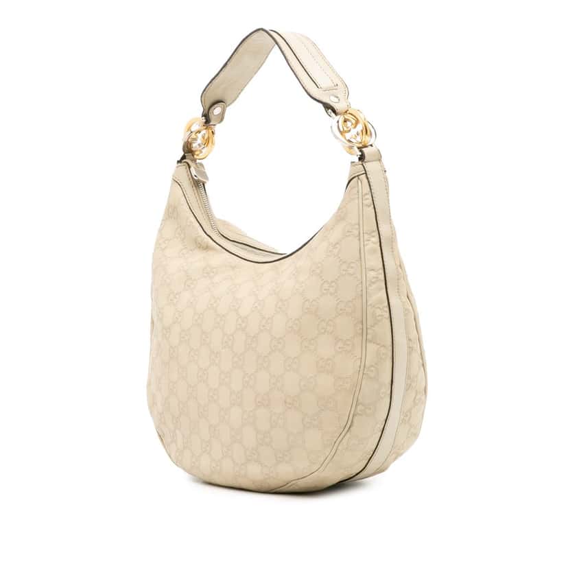Gucci Medium Guccissima Twins Hobo Brown Leather Good condition - Back View