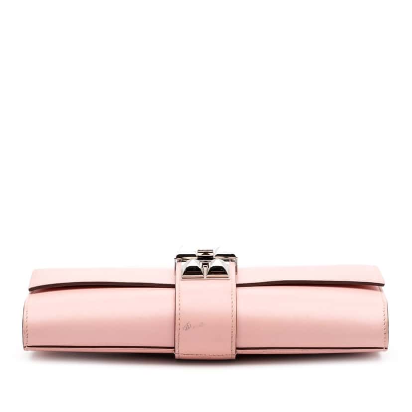 Hermès Tadelakt Medor Clutch 23 Pink Leather Good condition - Inside View
