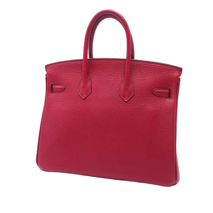 Hermès Togo Birkin Retourne 25 Red Leather Good condition - Back View