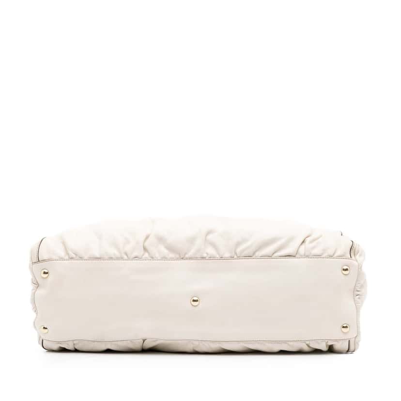 Gucci Leather Abbey D Ring Shoulder Bag White Leather Good condition - Inside View