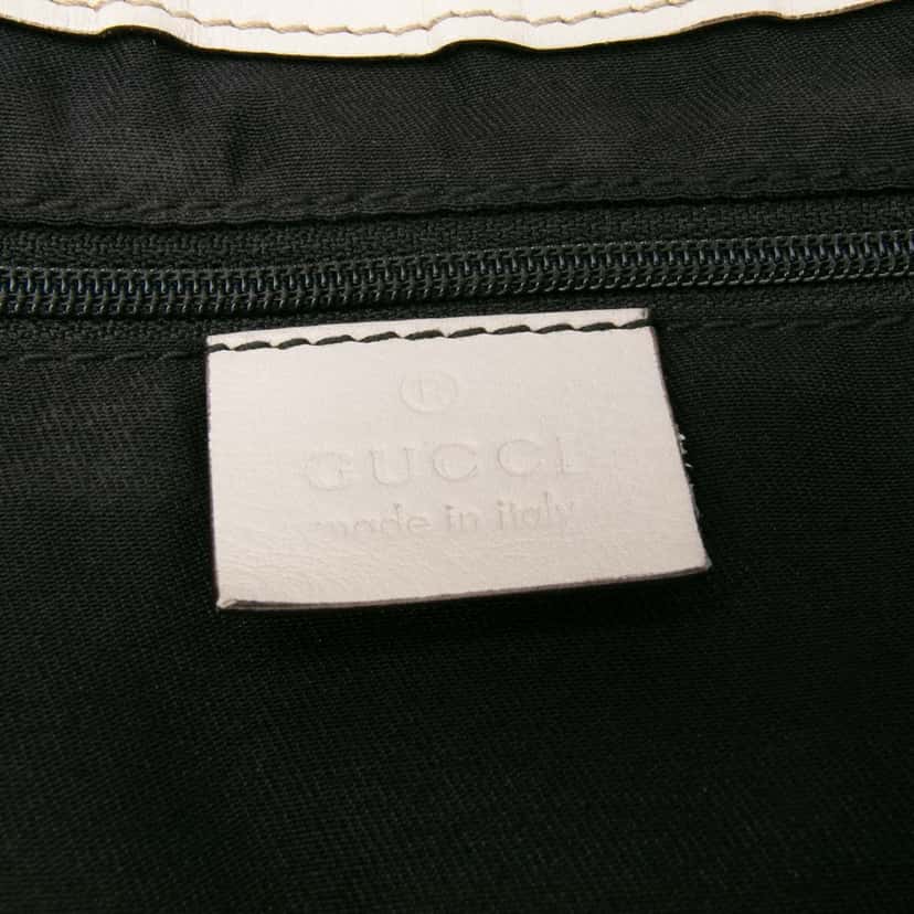 Gucci Leather Abbey D Ring Shoulder Bag White Leather Good condition - Box View