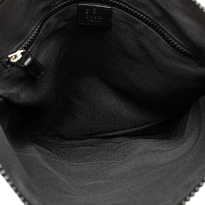 Gucci GG Nylon Web Crossbody Bag Black Good condition - Model View