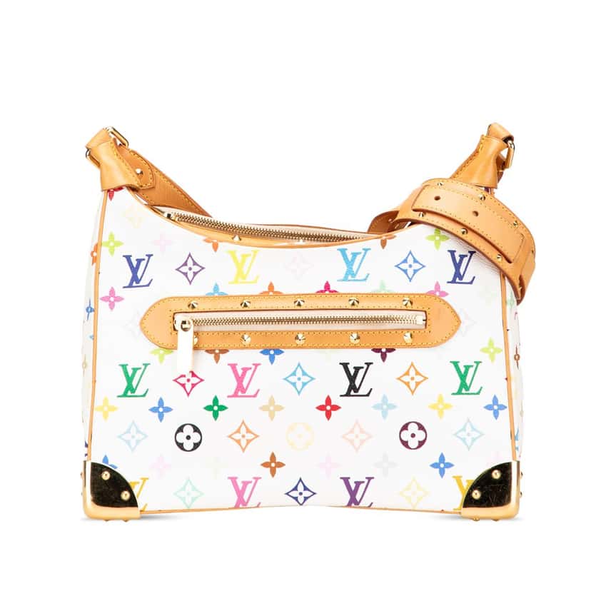 Louis Vuitton Monogram Multicolore Boulogne White Canvas Very good condition - Front View