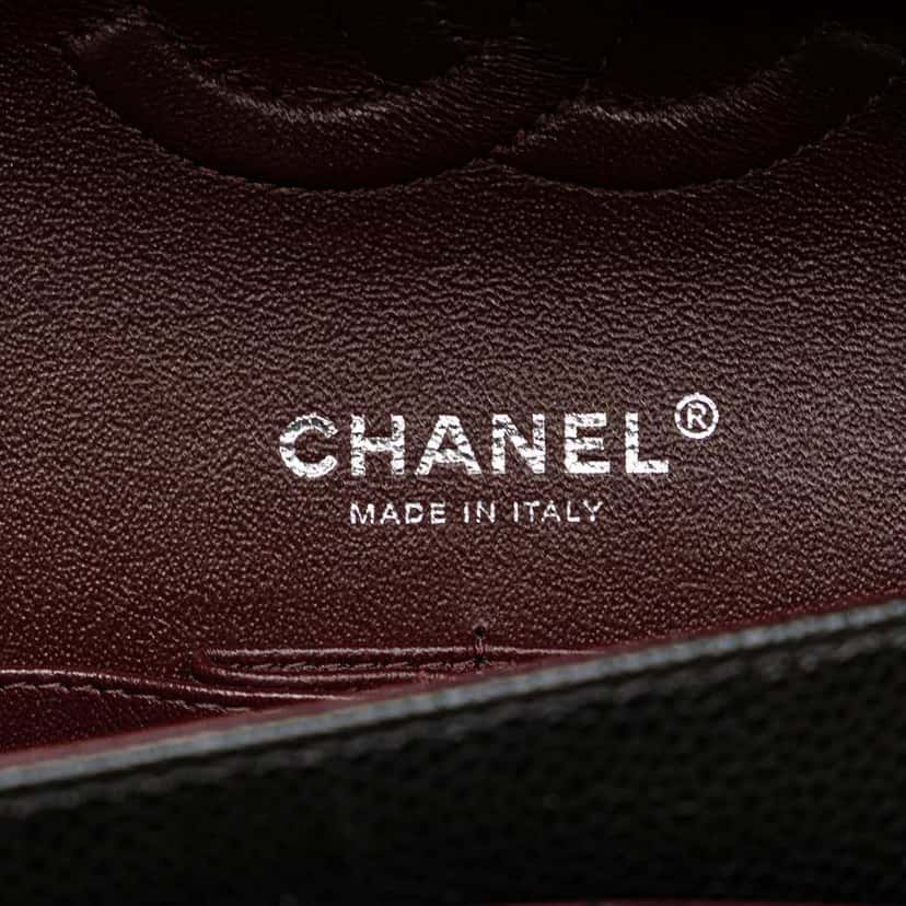 Chanel Medium Classic Caviar Double Flap Black Leather Good condition - Box View