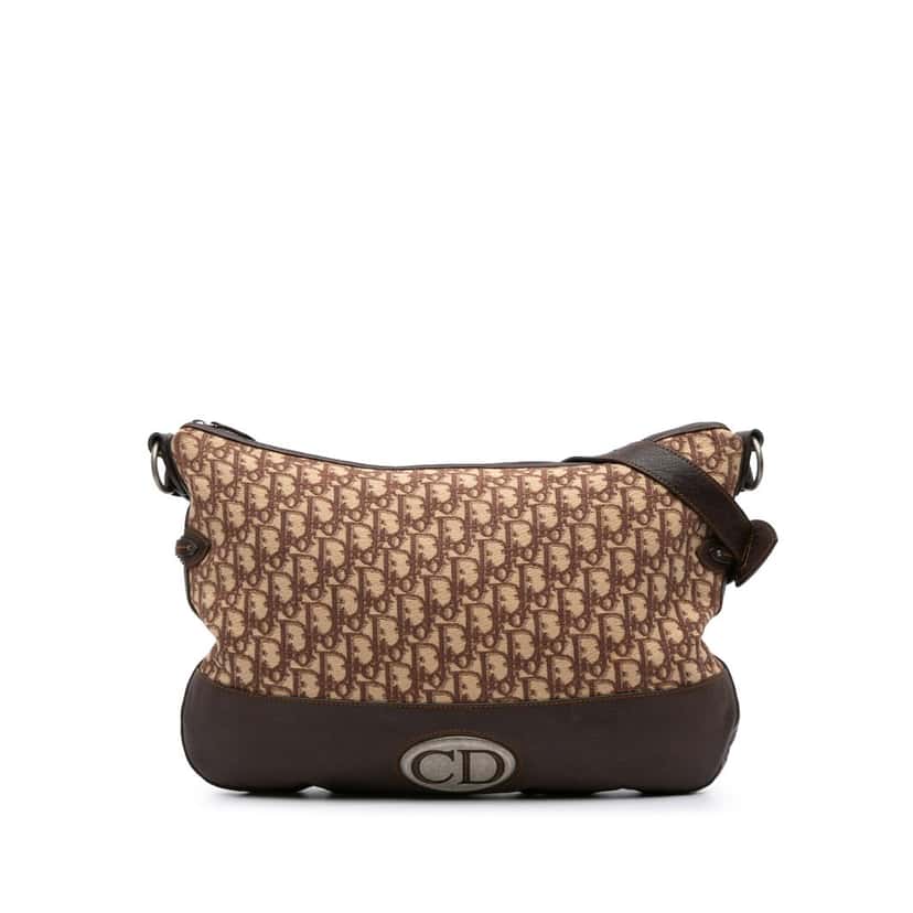 Dior Oblique Canvas Crossbody Brown Canvas Good condition - Front View