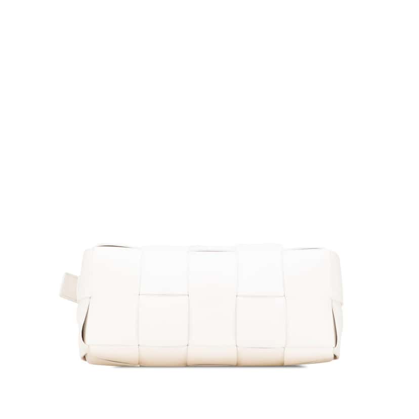 Bottega Veneta Small Lambskin Intrecciato Brick Cassette White Leather Very good condition - Inside View
