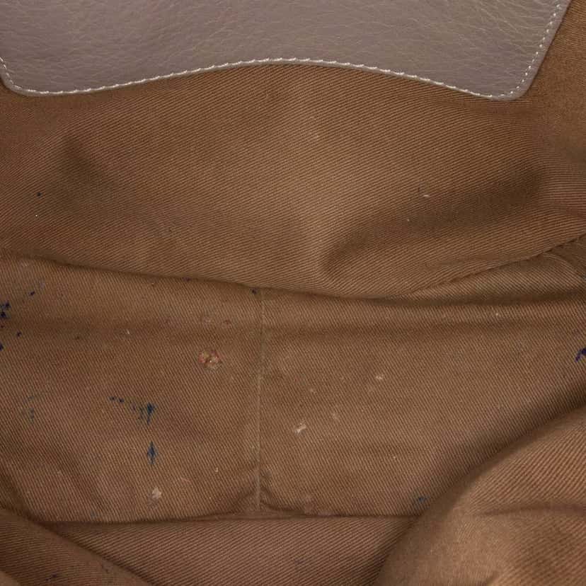 Chloé Small Grained Calfskin Marcie Crossbody Grey Leather Fair condition - Model View